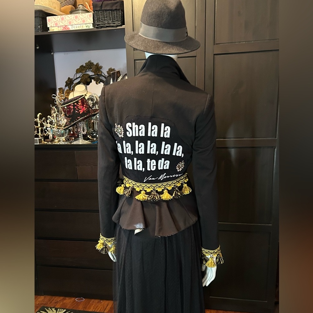 Handcrafted VAN MORRISON up, cycled Rock & Roll jacket